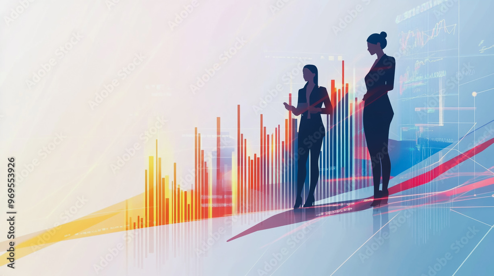 Abstract business team work stands on the peak of success amid tall, innovative Smart city and graphs with statistics to analyze business potential and predict future developments in company growth. Abstract business team work stands on the peak of success amid tall, innovative Smart city and graphs with statistics to analyze business potential and predict future developments in company growth.