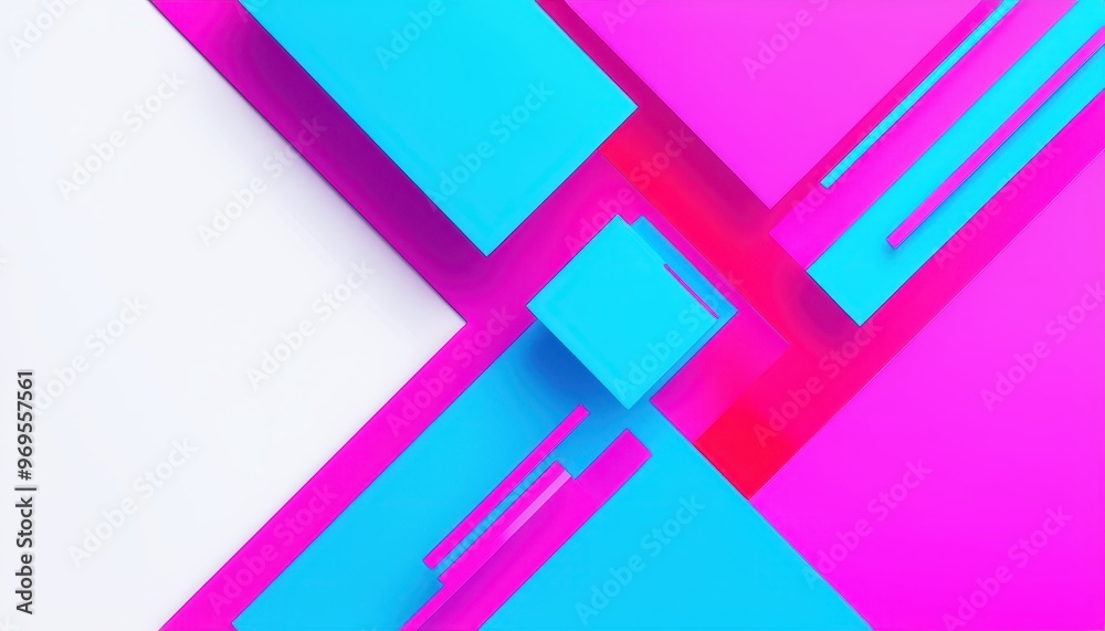 Abstract geometric shapes in vibrant pink and blue colors creating a modern design. Abstract geometric shapes in vibrant pink and blue colors creating a modern design.