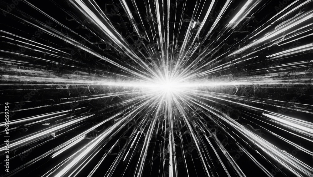 Black and white abstract fractal starburst explosion line art. Black and white abstract fractal starburst explosion line art.