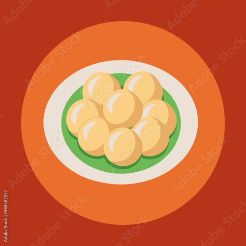 Pelmeni vector illustration