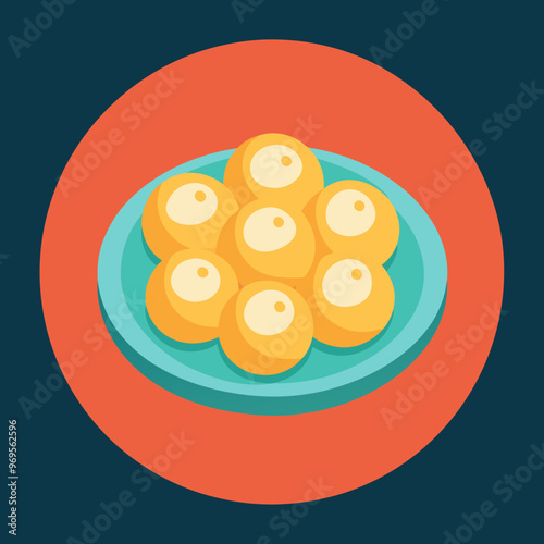 Pelmeni vector illustration