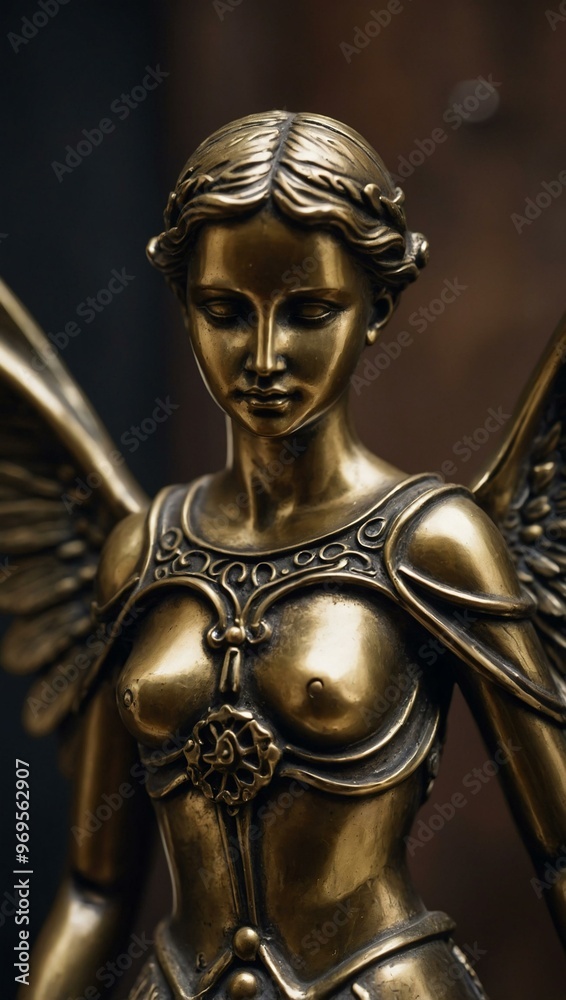 Brass angel figure. Brass angel figure.