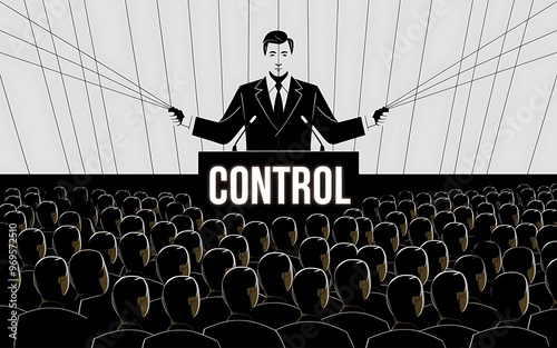 Puppet leader controlling masses