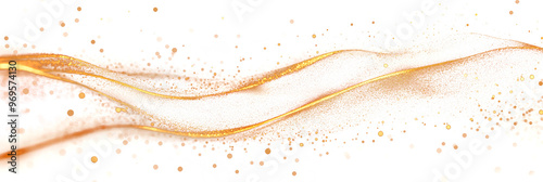 Obraz na płótnie luxury abstract shiny golden wave on transparent background. design element. elegant gradient gold color w salonie