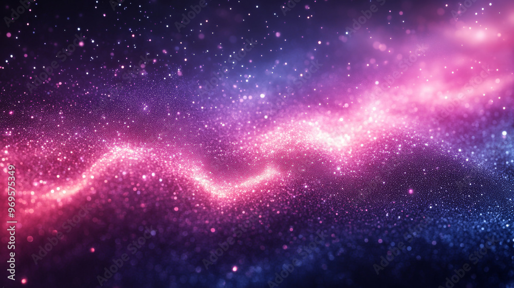 Fototapeta premium Grainy Purple and Blue Gradient Background Texture with Noise