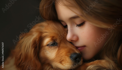 girl and her dog