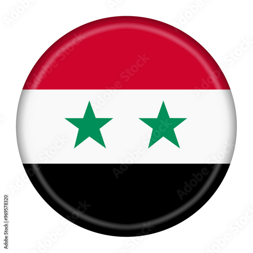 Free Download Syria flag button 3d illustration with clipping path - GFXLoad