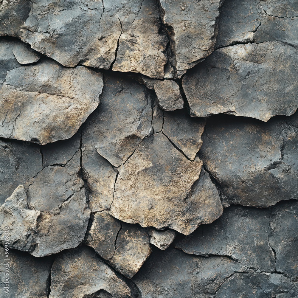 Close-up of Cracked and Weathered Dark Gray Rock Close-up of Cracked and Weathered Dark Gray Rock