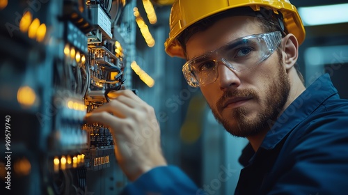 Engineer testing electrical products for safety and compliance, electrical testing, product safety validation