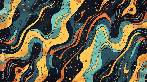 River pattern wallpaper