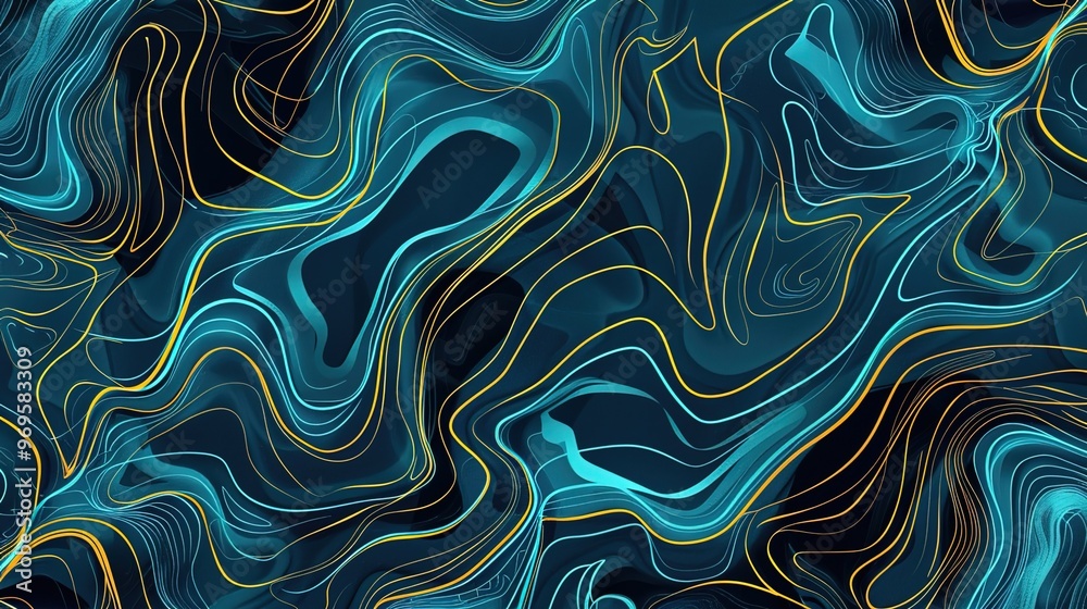 River pattern wallpaper