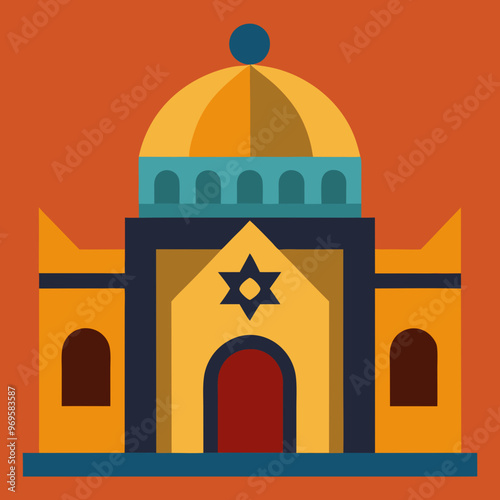 synagogue vector illustration