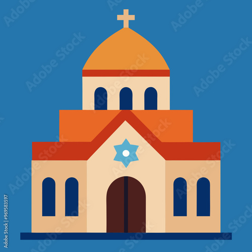 synagogue vector illustration