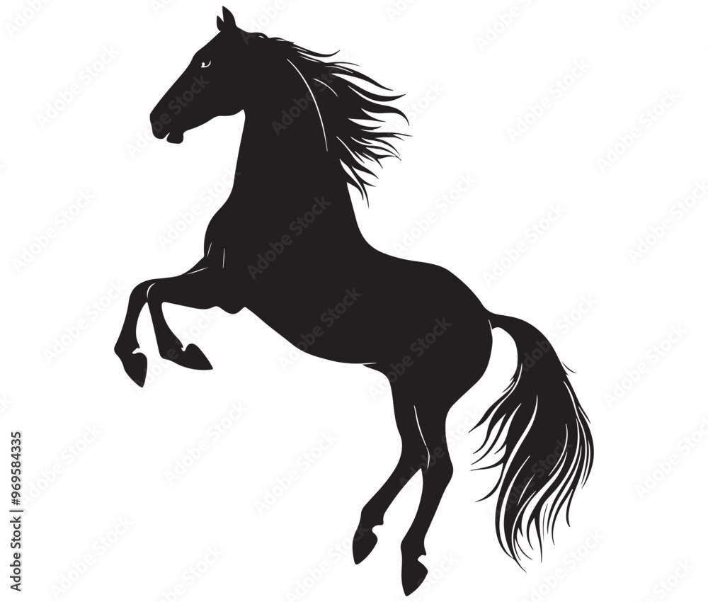 Jumping horse isolated on white background Jumping horse isolated on white background