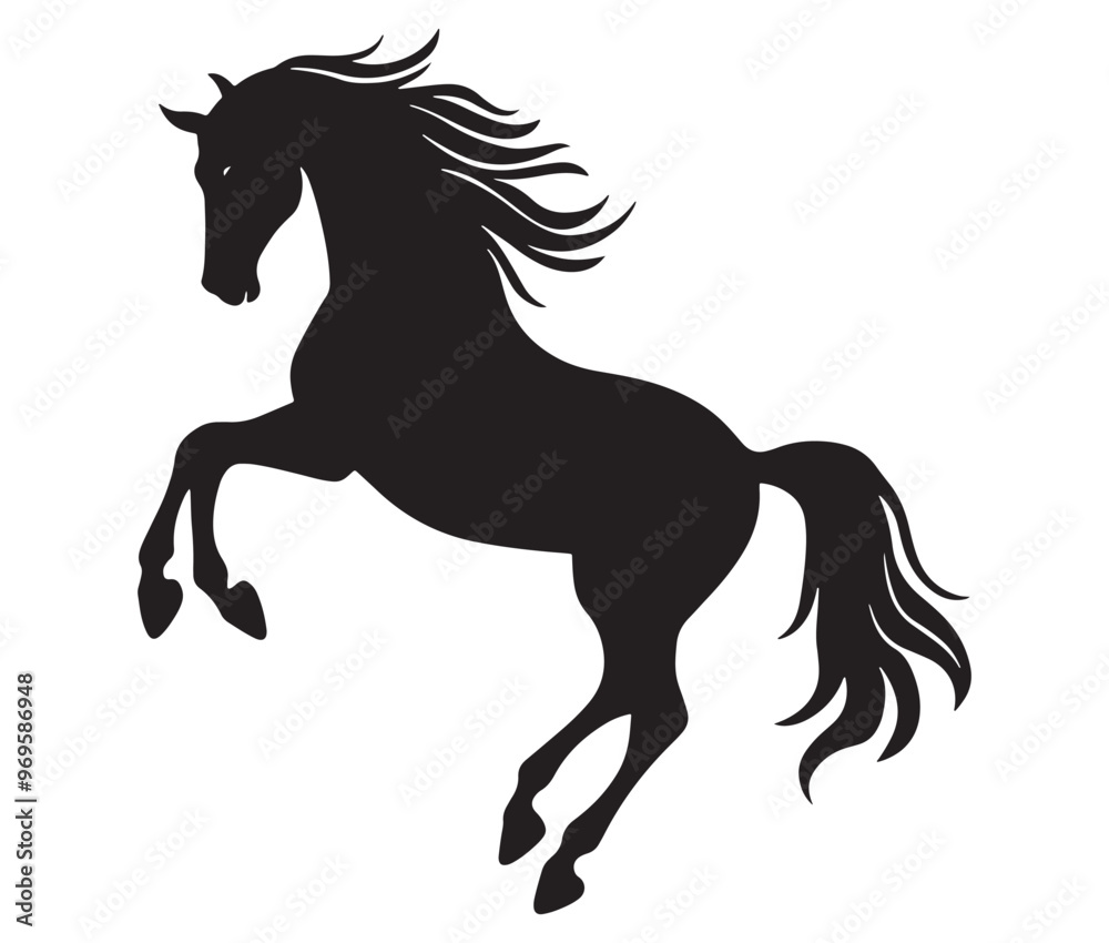 Jumping horse isolated on white background Jumping horse isolated on white background