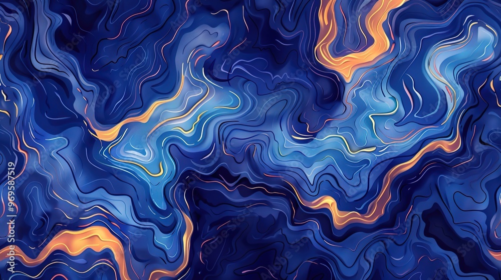 Obraz premium River pattern wallpaper