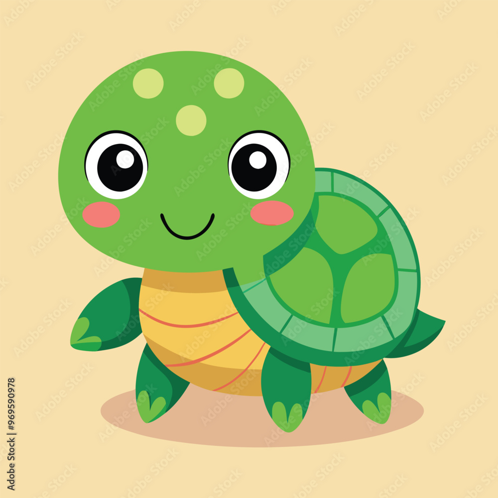 Obraz premium Print Turtle Clipart Vector Illustration Featuring Detailed and Cute Turtle Graphics for Various Creative Designs
