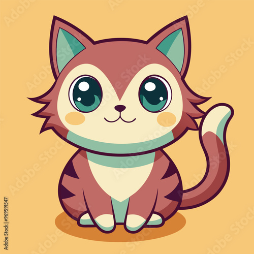 Print Cat Clipart Vector Illustration of Playful and Cute Feline Designs Perfect for Various Creative Projects