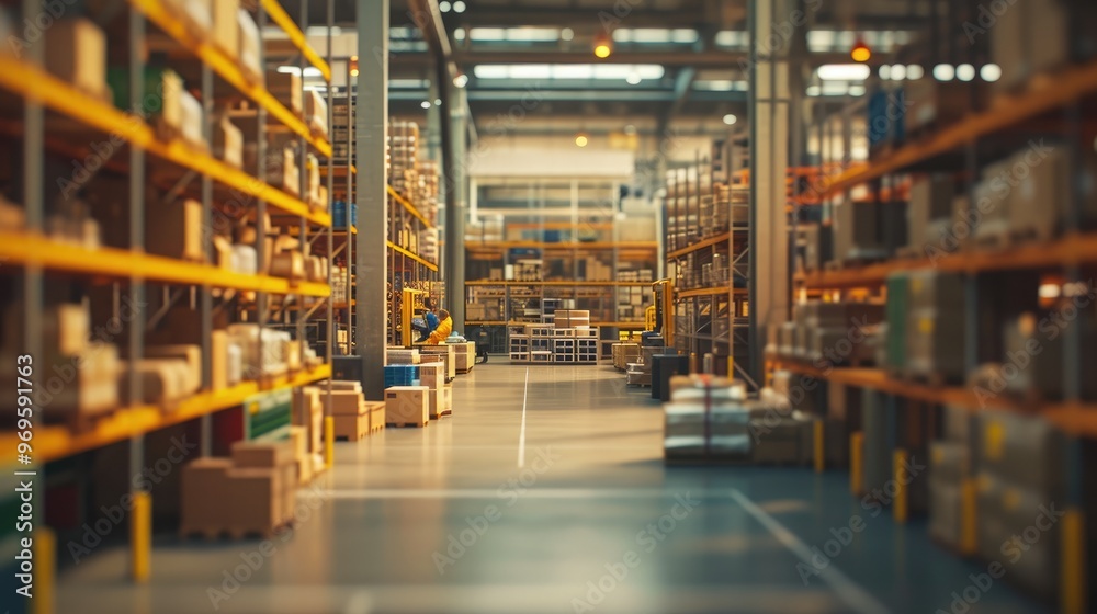 E-commerce Warehouse Automation Scene