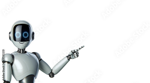 robot pointing at a space
