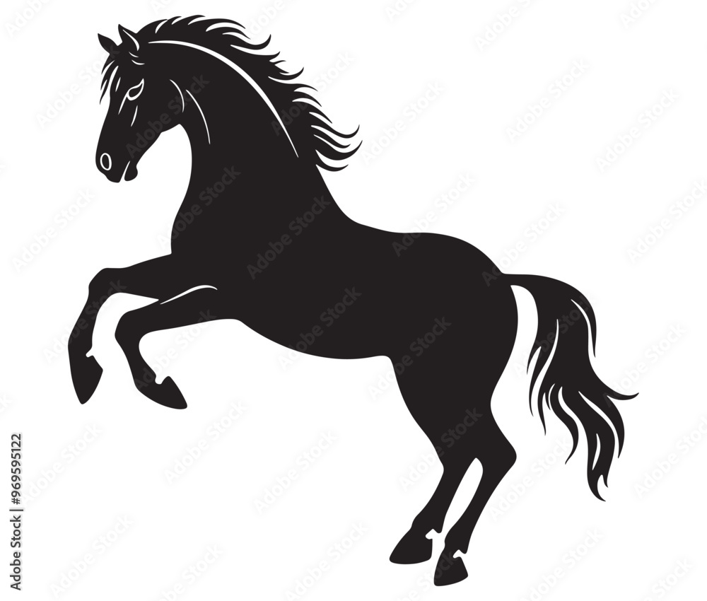 Jumping horse isolated on white background Jumping horse isolated on white background