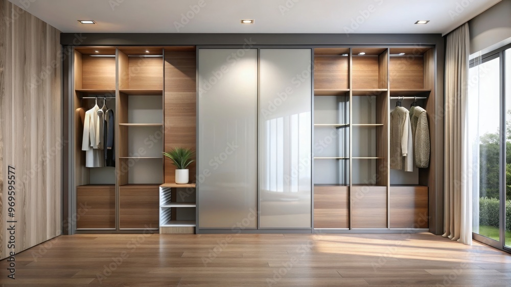 Modern wardrobe with sleek sliding doors in a , modern, wardrobe, sliding doors, interior, modern, design Modern wardrobe with sleek sliding doors in a , modern, wardrobe, sliding doors, interior, modern, design