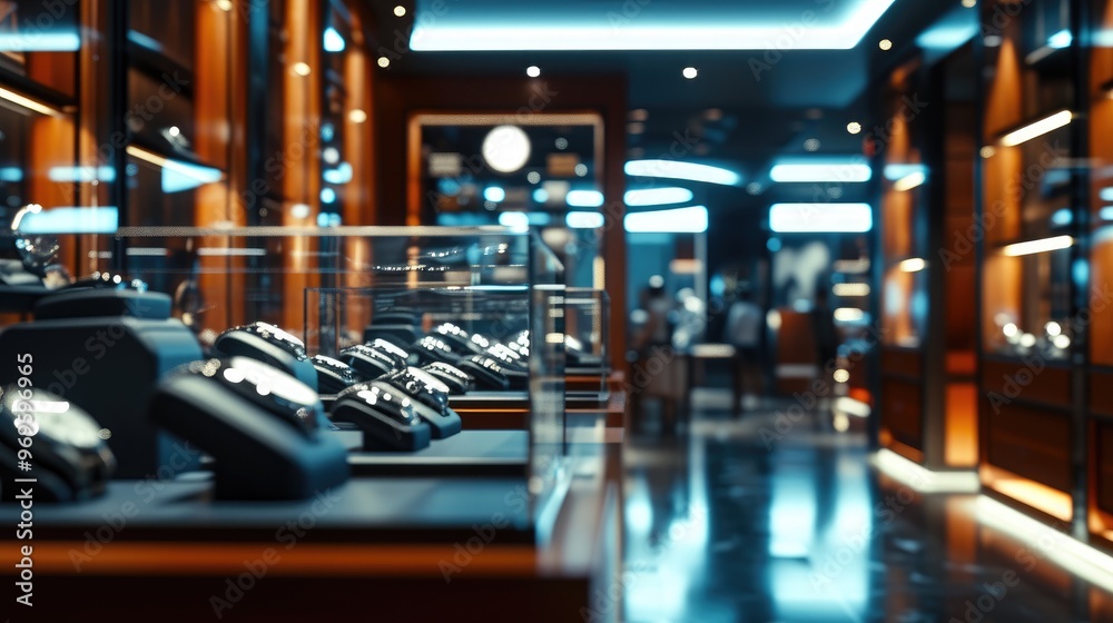 Elegant Watch Store with Modern Displays Elegant Watch Store with Modern Displays
