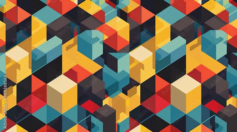 Obraz premium geometric pattern wallpaper