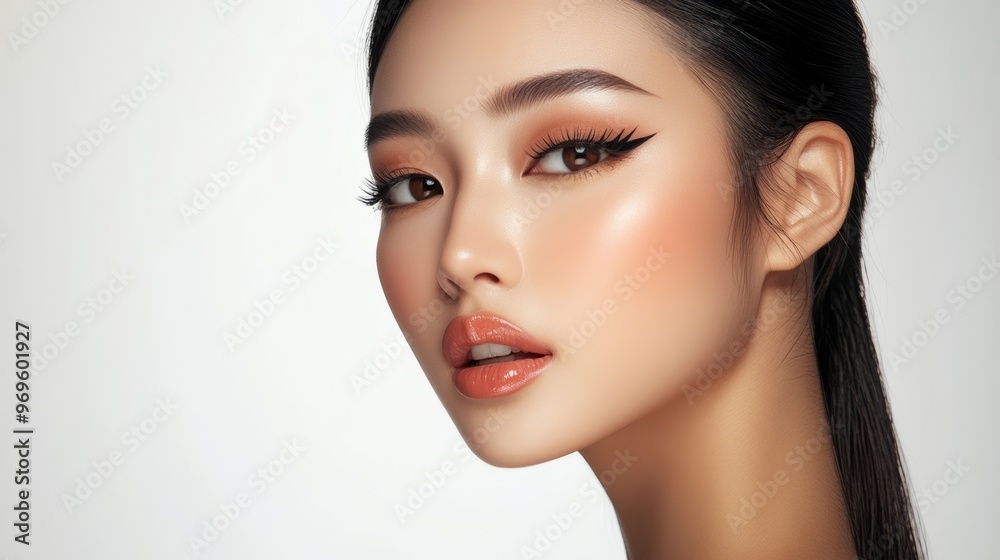 Fototapeta premium Beautiful Asian Woman with Makeup.