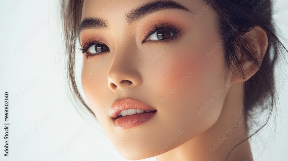 Beautiful Woman Portrait with Soft Makeup Beautiful Woman Portrait with Soft Makeup