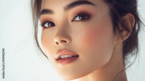 Beautiful Woman Portrait with Soft Makeup