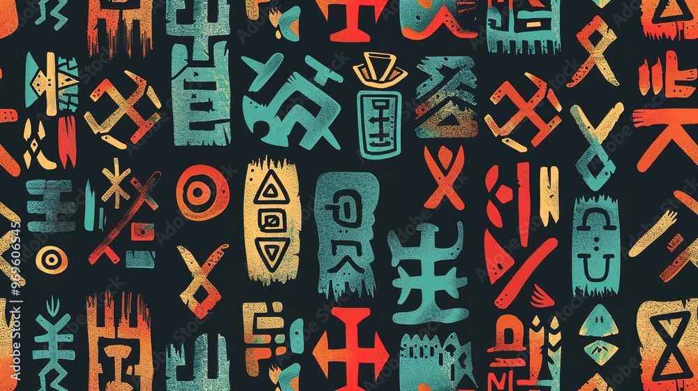 Nordic rune pattern wallpaper Nordic rune pattern wallpaper