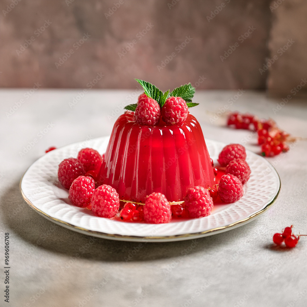 Vibrant Red Dessert Setup Under Natural Light Vibrant Red Dessert Setup Under Natural Light