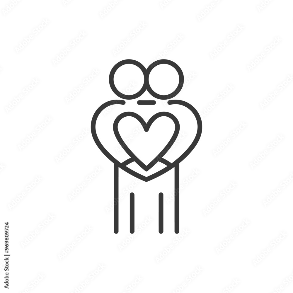 Two People Holding a Heart Shape with Arms Intertwined