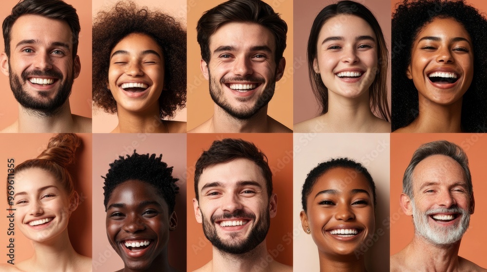 Diverse Group of People Smiling Diverse Group of People Smiling