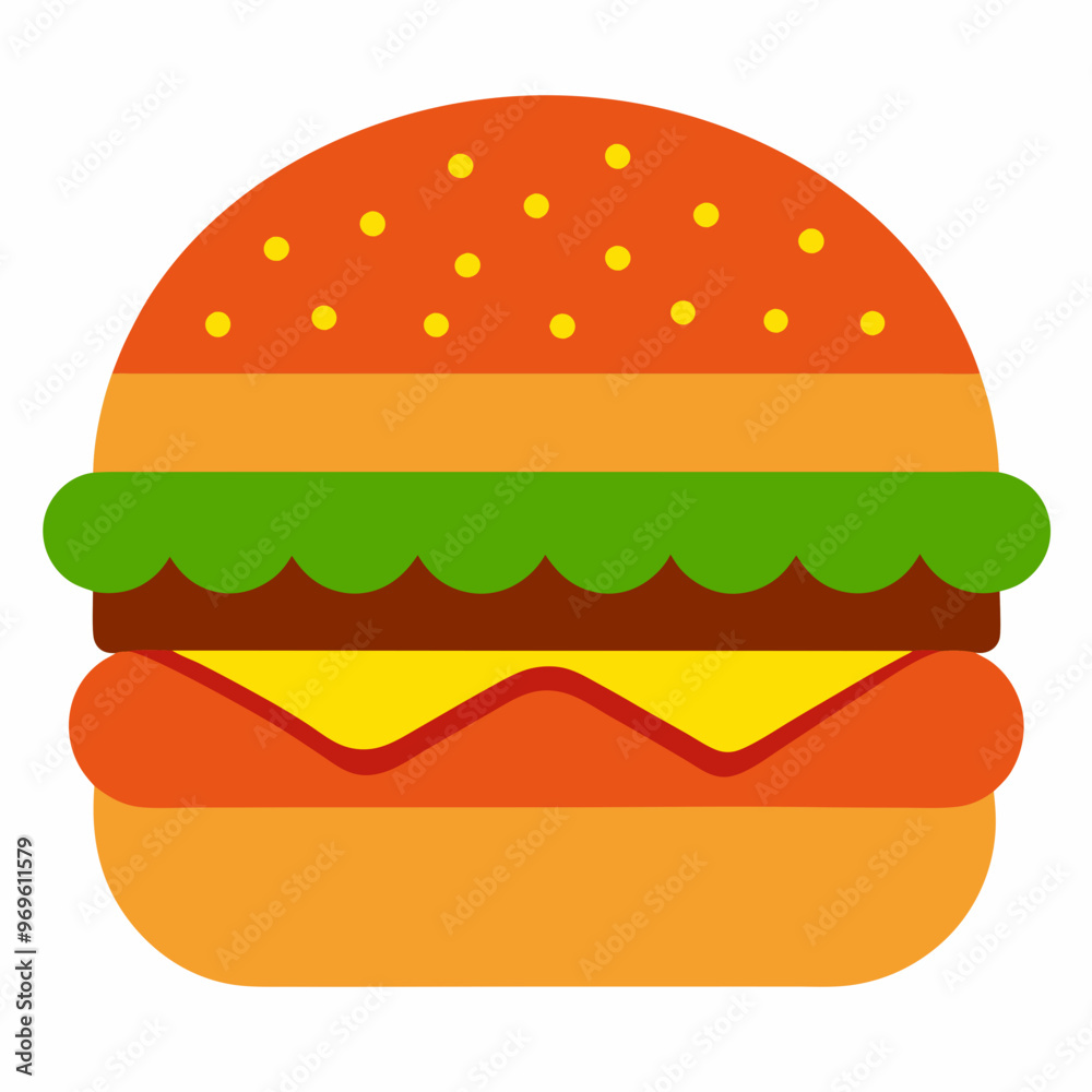 Creative vector design hamburger on a white background 