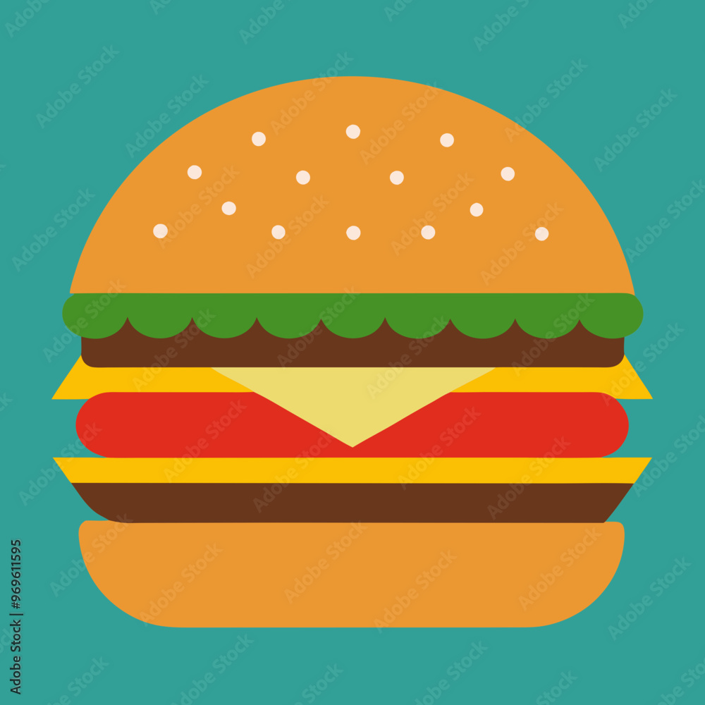 Creative vector design hamburger on a white background Creative vector design hamburger on a white background
