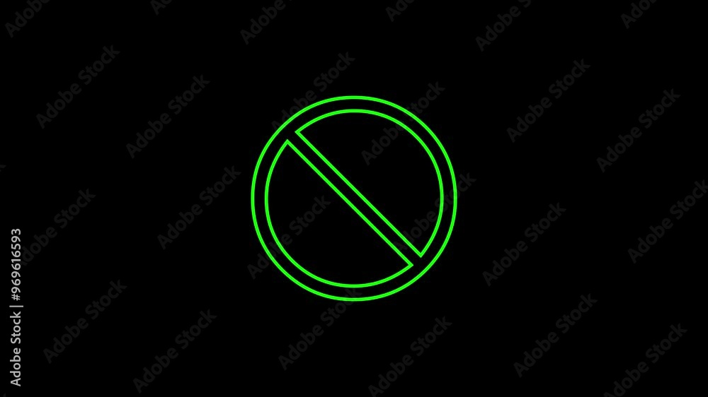 traffic sign red circle crossed out for prohibition prevent illegal things. Cross Sign aniamtion . 4k video traffic sign red circle crossed out for prohibition prevent illegal things. Cross Sign aniamtion . 4k video