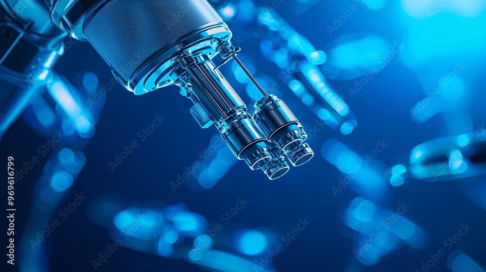 Robotic arms conducting surgery advanced medical technology precision health automation ultra-high detail stock photo macro lens close-up Robotic arms conducting surgery advanced medical technology precision health automation ultra-high detail stock photo macro lens close-up