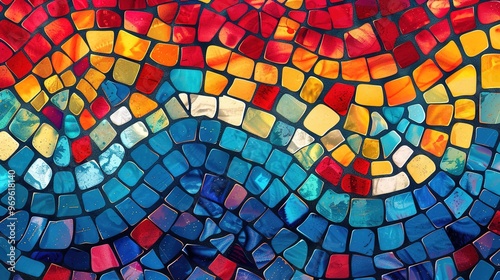 Mosaic pattern wallpaper