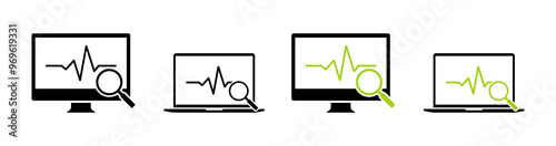Trading set icons. Flat and silhouette style. Vector icons.
