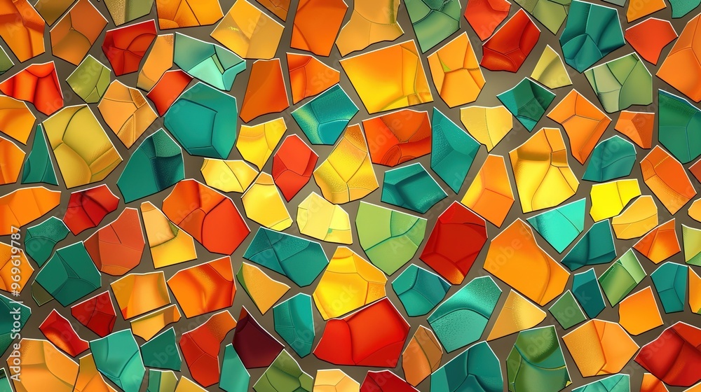 Mosaic pattern wallpaper