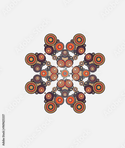 Creative generative AI image with beige pink and green pattern as abstract background