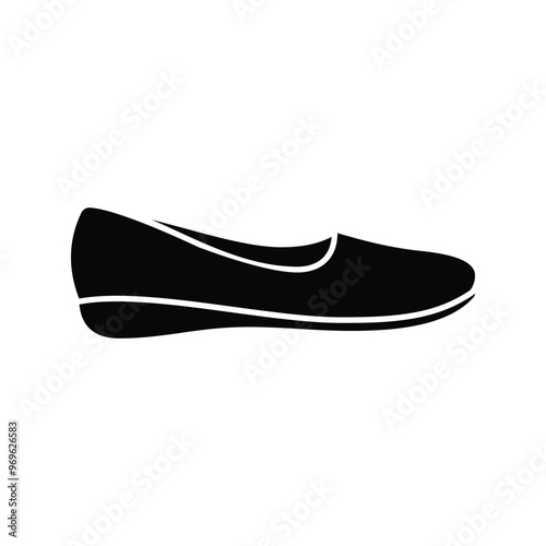 ballerina shoes icon solid vector design in trendy style