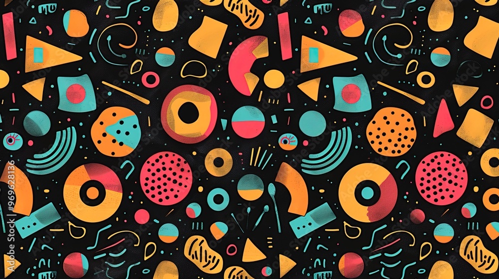 Funky shape pattern wallpaper Funky shape pattern wallpaper
