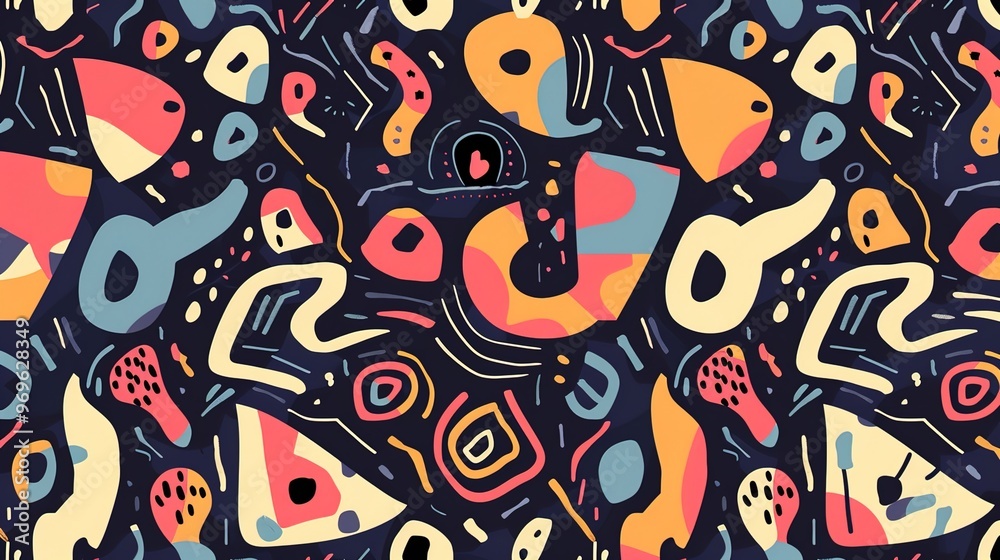 Funky shape pattern wallpaper Funky shape pattern wallpaper