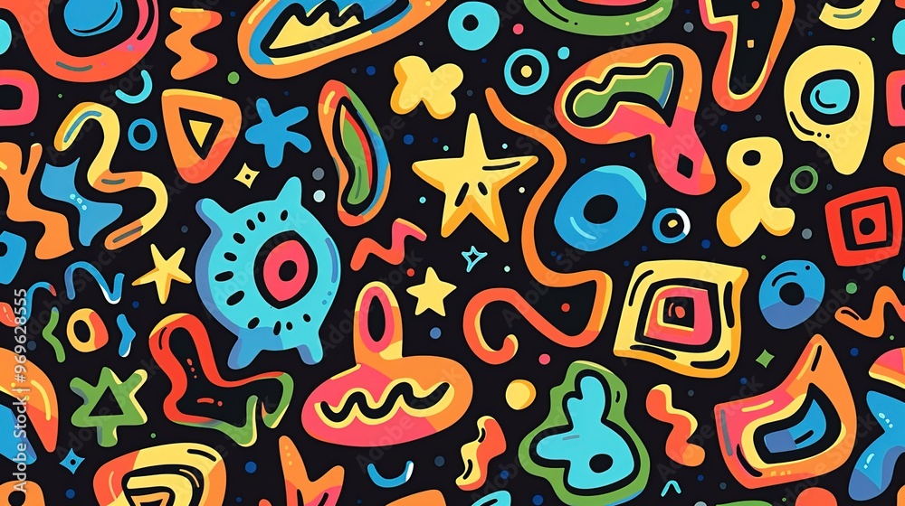 Funky shape pattern wallpaper Funky shape pattern wallpaper