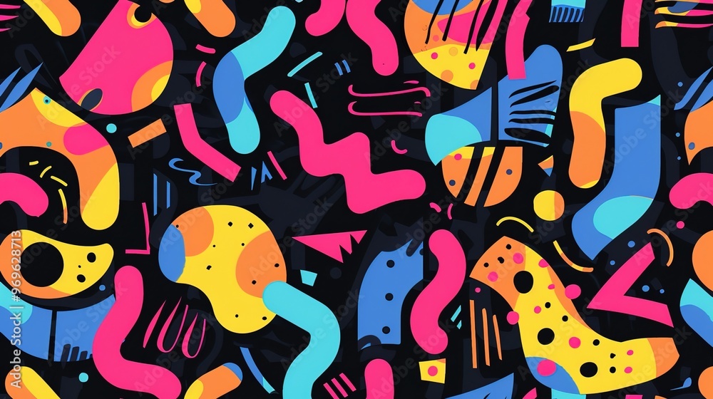 Funky shape pattern wallpaper Funky shape pattern wallpaper