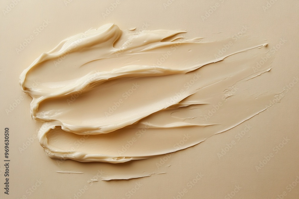 Cosmetic smears cream texture on pastel background Cosmetic smears cream texture on pastel background