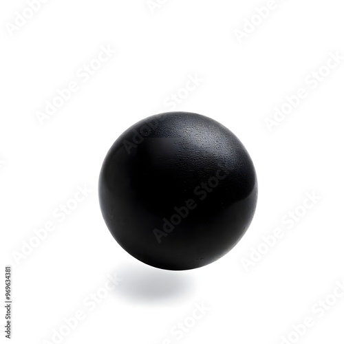 black ball isolated on white